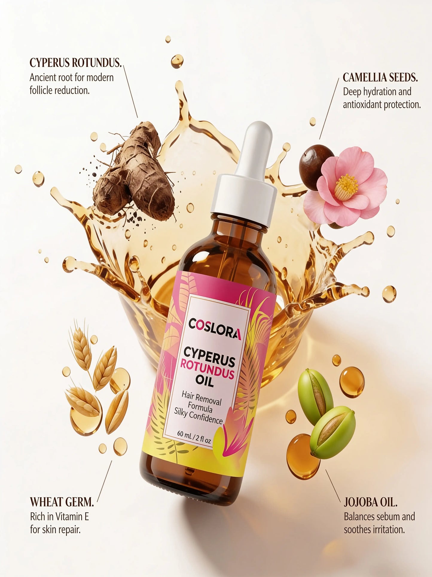 Coslora™ Cyperus Rotundus Hair Removal Oil