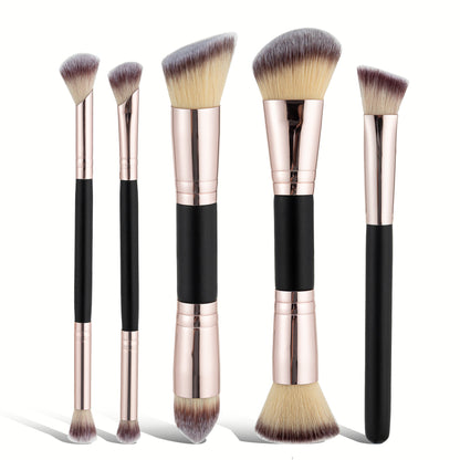 Coslora Makeup Brush Set - Ultra-Soft Synthetic Bristles Close Up